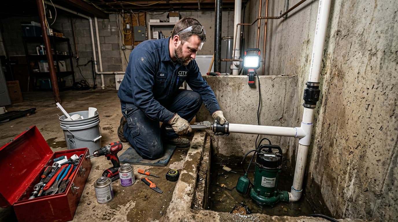 Sump pump installation service in Coquitlam BC